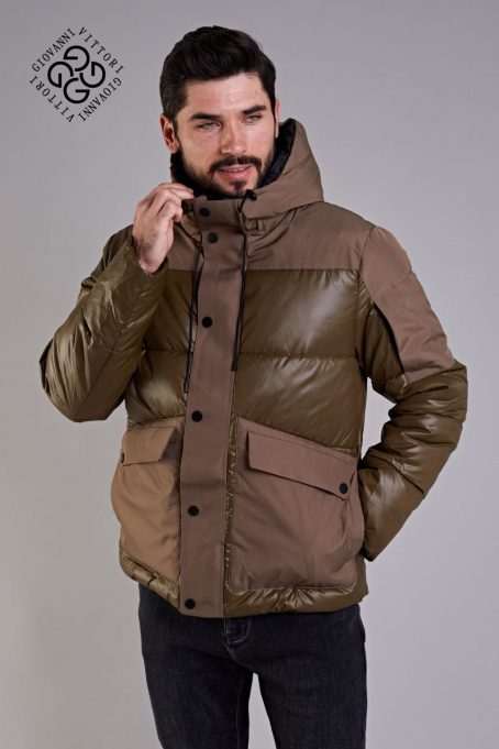 Зимняя мужская куртка цвета хаки 2021-2022