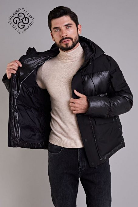 Зимняя мужская куртка в черном цвете 2021-2022
