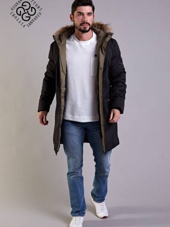 Зимняя мужская куртка удлиненная 2021-2022