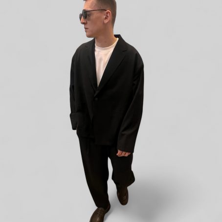 Костюм oversize на выпускной в черном цвете
