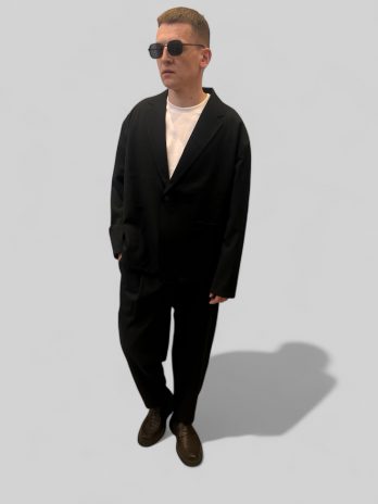 Костюм oversize на выпускной в черном цвете