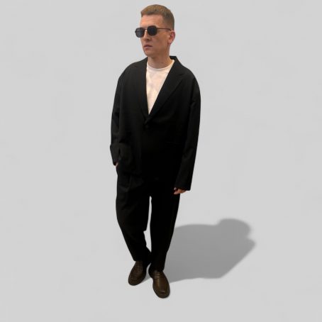 Костюм oversize на выпускной в черном цвете
