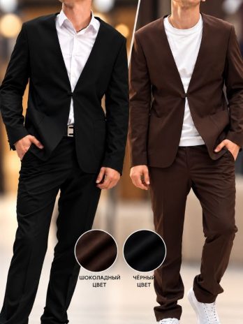 Мужские костюмы Slim-Fit Collarless Suit — приталенные костюмы с пиджаком без традиционных лацканов Мужские костюмы Slim-Fit Collarless Suit — приталенные костюмы с пиджаком без традиционных лацканов